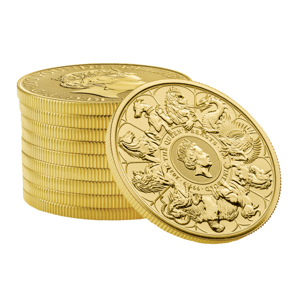 1oz Gold Queen's Beast Completer Coin - Full tube of 10 coins