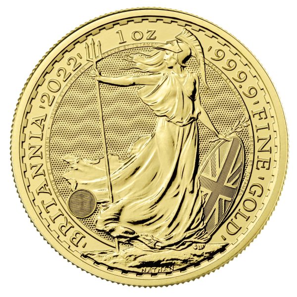 2022 Gold Britannia 1oz coins - Full Tube of 10 coins